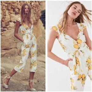 NEW For love & Lemon Limonada Jumpsuit Size M Lemons Onesie One Piece